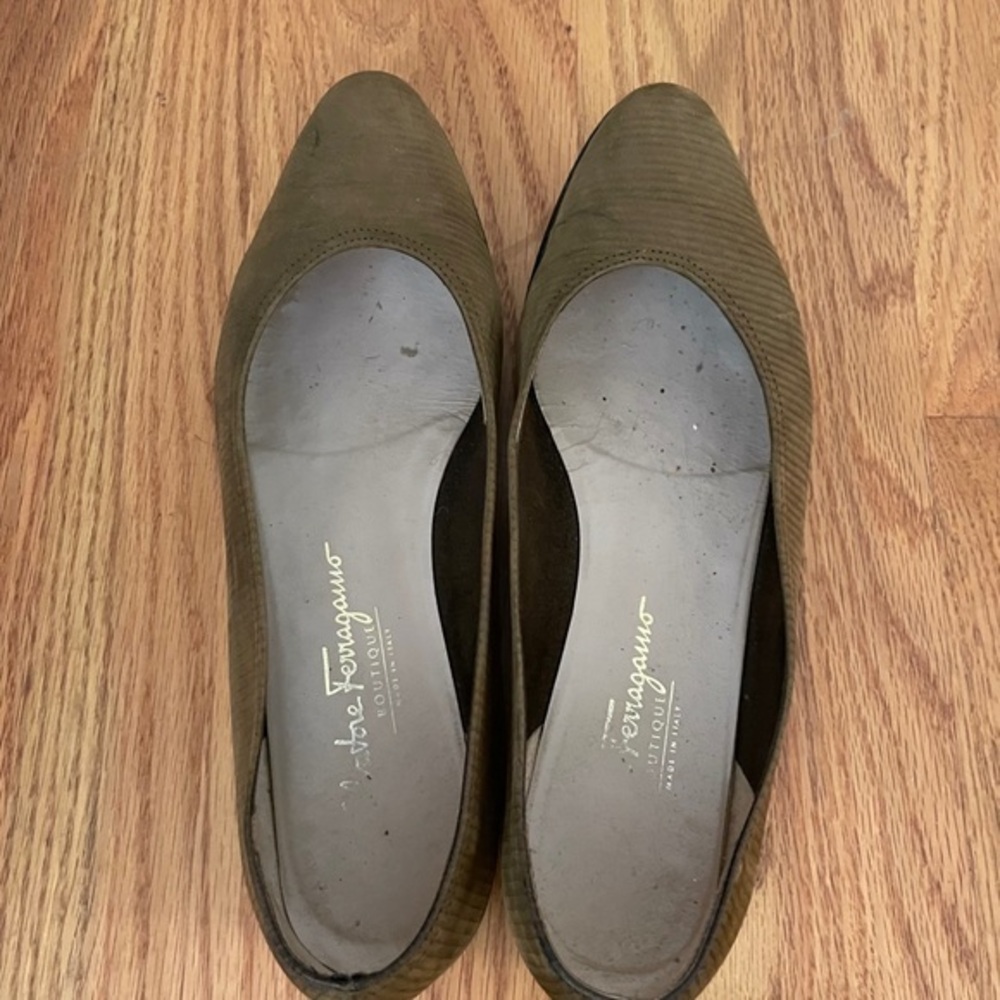 Salvatore Ferragamo Vintage Slip-ons 9.5 Brown Suede
